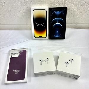 iphone 14 pro max Empty Box Bundle, 13 pro max + airpods pro+ case- all just box